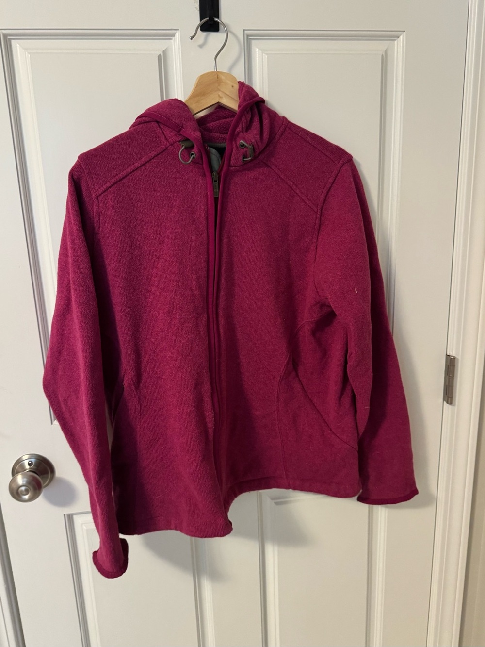 Lands' End Hooded Zip Jacket - Magenta